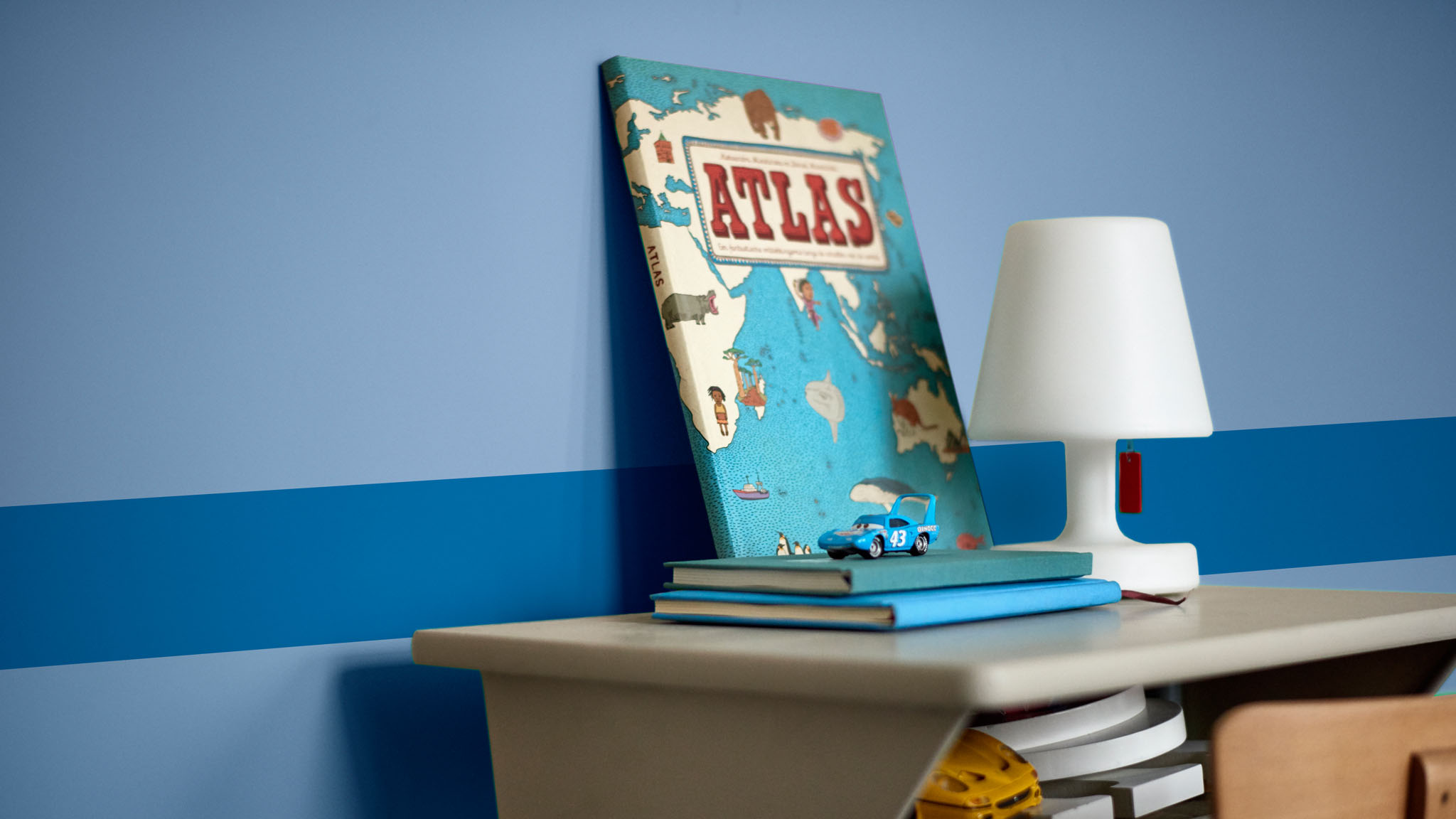 Simple comme une rayure Optez pour une rayure simple sur les murs d'une chambre d'enfants